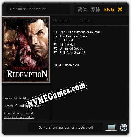 Painkiller: Redemption: Cheats, Trainer +6 [CheatHappens.com]