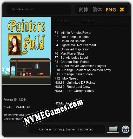 Painters Guild: Treinador (V1.0.70)