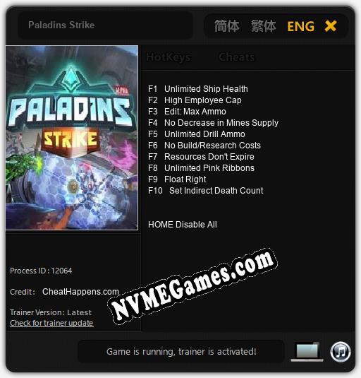 Paladins Strike: Treinador (V1.0.53)