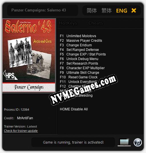 Panzer Campaigns: Salerno 43: Trainer +14 [v1.9]