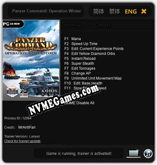 Panzer Command: Operation Winter Storm: Trainer +11 [v1.7]