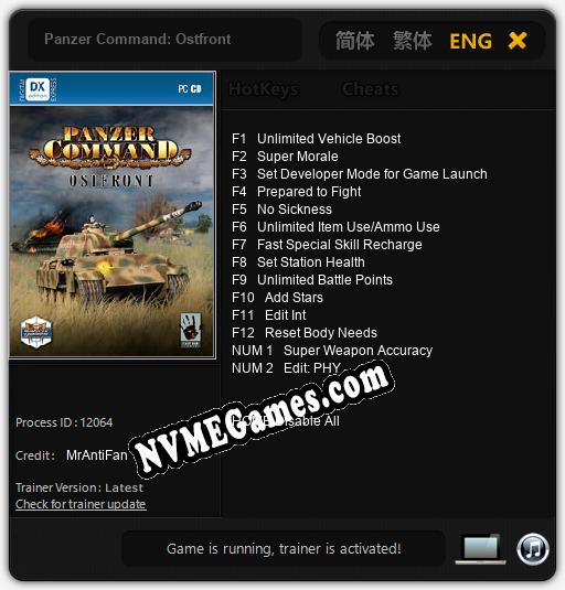 Panzer Command: Ostfront: Cheats, Trainer +14 [MrAntiFan]