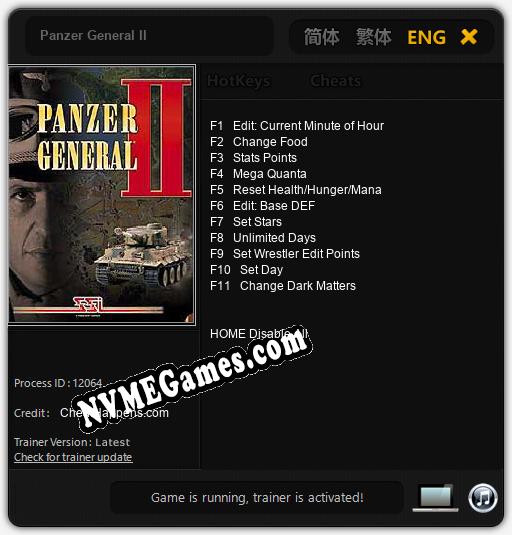 Panzer General II: Treinador (V1.0.26)