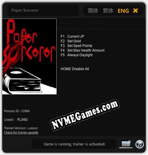 Paper Sorcerer: Trainer +5 [v1.7]