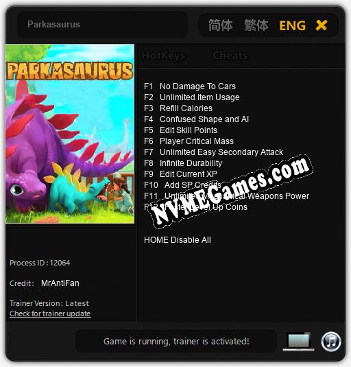 Parkasaurus: Treinador (V1.0.73)