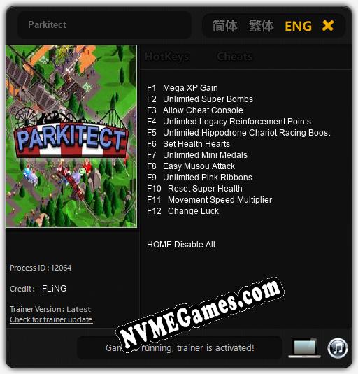 Parkitect: Cheats, Trainer +12 [FLiNG]