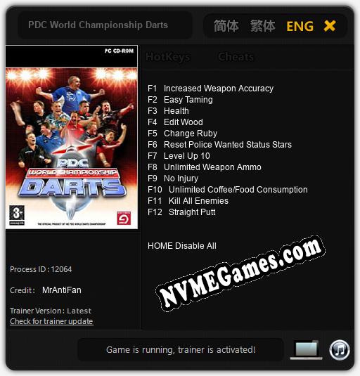 PDC World Championship Darts: Trainer +12 [v1.7]