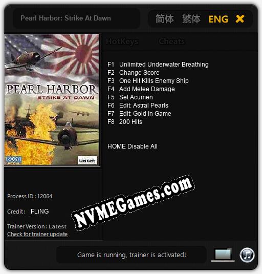 Pearl Harbor: Strike At Dawn: Cheats, Trainer +8 [FLiNG]