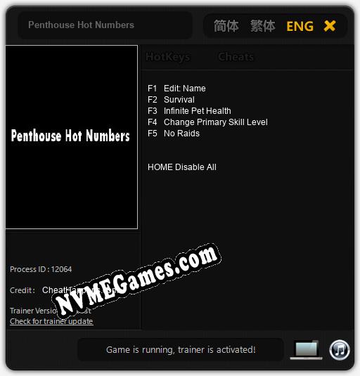 Treinador liberado para Penthouse Hot Numbers [v1.0.7]