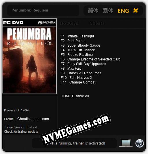 Penumbra: Requiem: Treinador (V1.0.5)