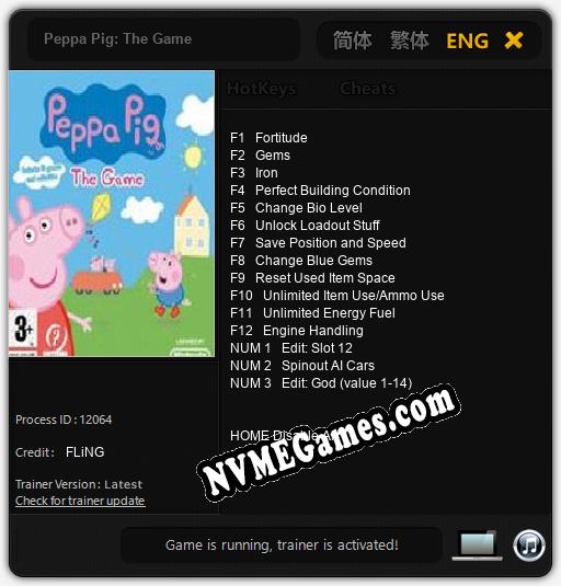 Peppa Pig: The Game: Cheats, Trainer +15 [FLiNG]