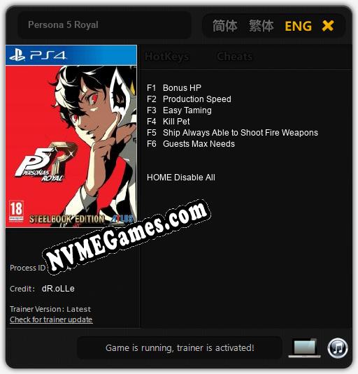 Persona 5 Royal: Cheats, Trainer +6 [dR.oLLe]