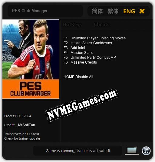 Treinador liberado para PES Club Manager [v1.0.1]