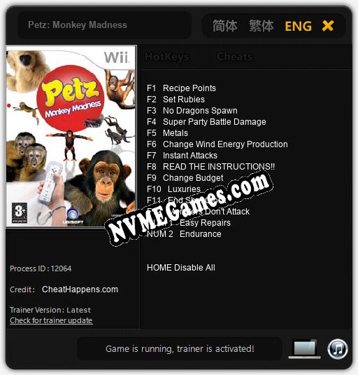 Petz: Monkey Madness: Treinador (V1.0.17)
