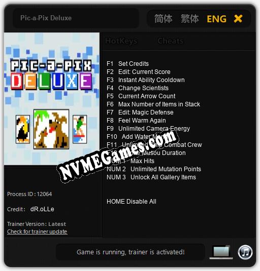 Pic-a-Pix Deluxe: Trainer +15 [v1.1]