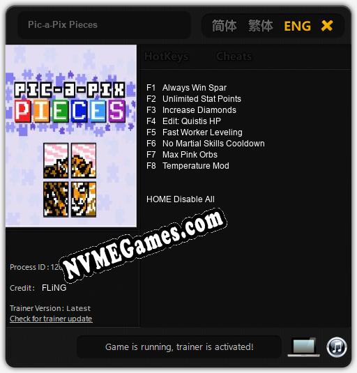 Pic-a-Pix Pieces: Cheats, Trainer +8 [FLiNG]