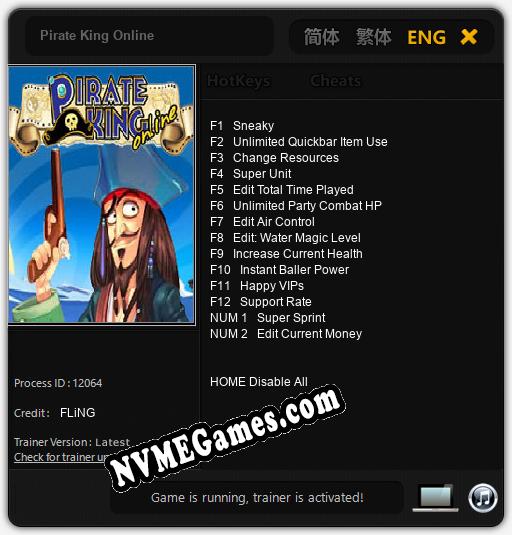 Treinador liberado para Pirate King Online [v1.0.3]