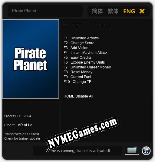 Pirate Planet: Trainer +10 [v1.6]