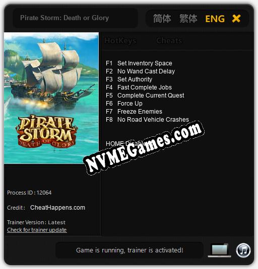 Treinador liberado para Pirate Storm: Death or Glory [v1.0.7]