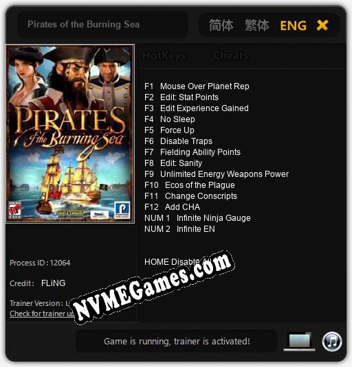 Treinador liberado para Pirates of the Burning Sea [v1.0.1]