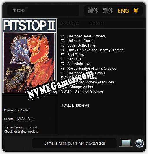 Pitstop II: Trainer +13 [v1.9]