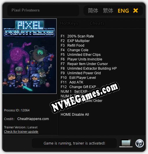 Pixel Privateers: Cheats, Trainer +15 [CheatHappens.com]