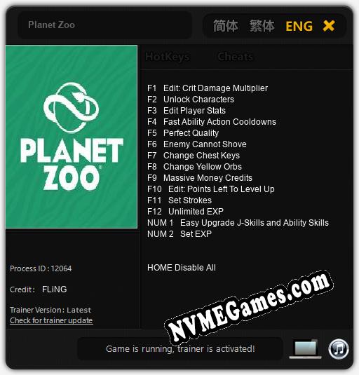 Planet Zoo: Trainer +14 [v1.8]