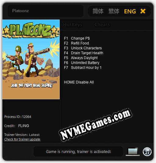 Platoonz: Trainer +7 [v1.4]