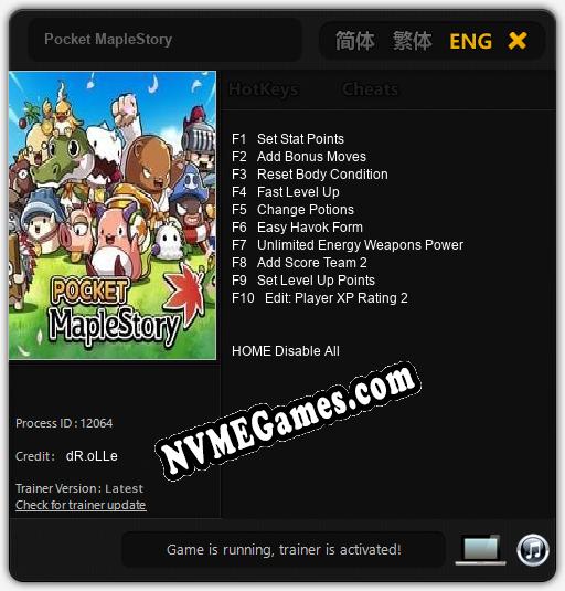 Treinador liberado para Pocket MapleStory [v1.0.7]