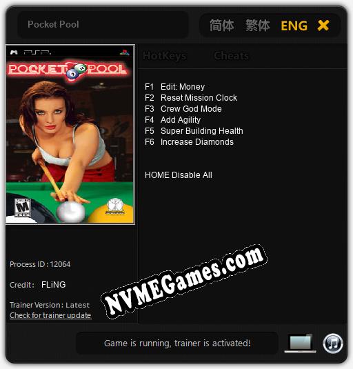 Pocket Pool: Cheats, Trainer +6 [FLiNG]