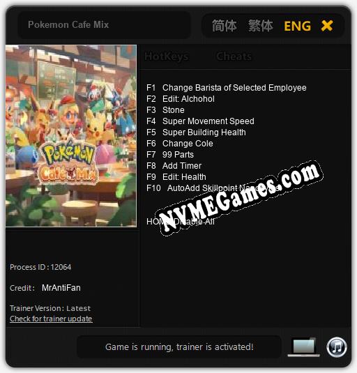 Treinador liberado para Pokemon Cafe Mix [v1.0.5]