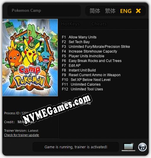 Pokemon Camp: Trainer +12 [v1.6]