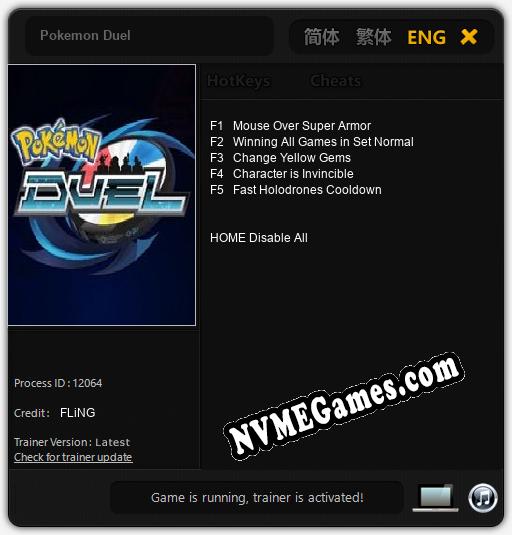 Pokemon Duel: Trainer +5 [v1.2]