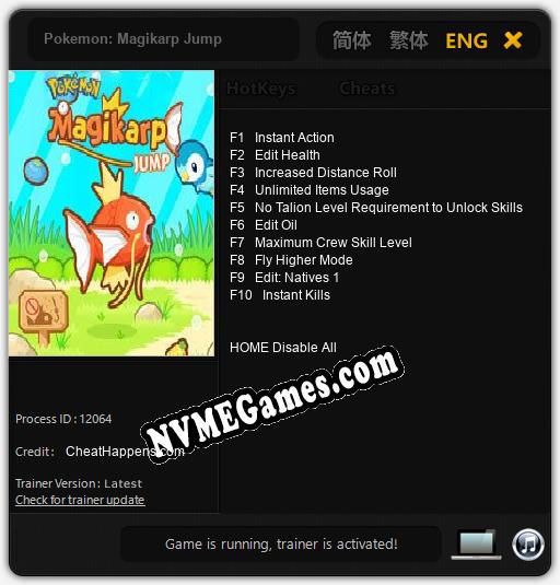 Treinador liberado para Pokemon: Magikarp Jump [v1.0.4]