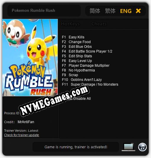 Pokemon Rumble Rush: Cheats, Trainer +11 [MrAntiFan]