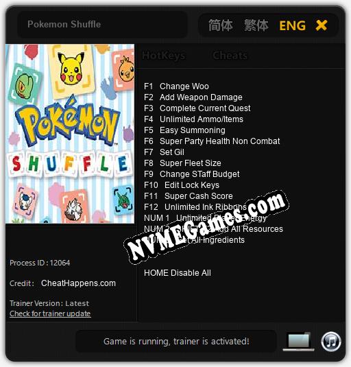 Treinador liberado para Pokemon Shuffle [v1.0.4]