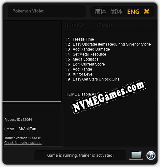 Pokemon Violet: Treinador (V1.0.86)