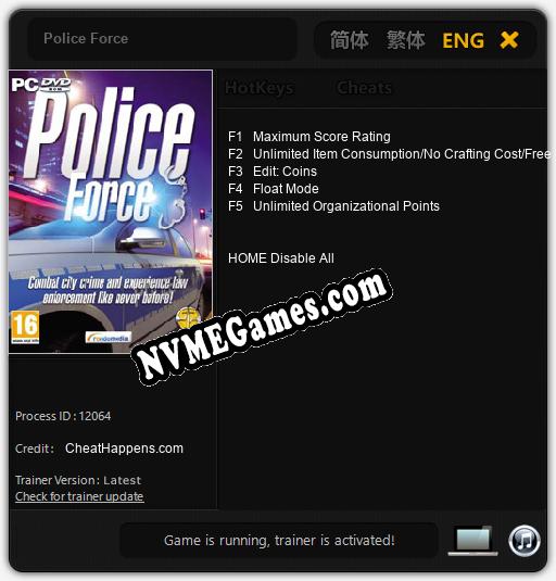 Police Force: Treinador (V1.0.73)