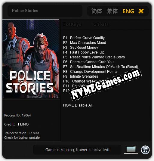 Police Stories: Cheats, Trainer +12 [FLiNG]