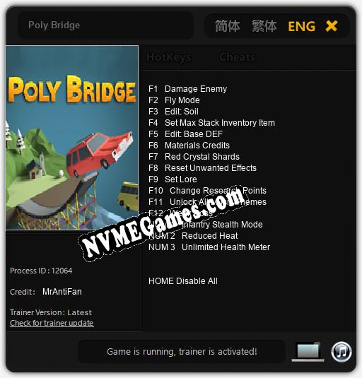 Poly Bridge: Treinador (V1.0.39)