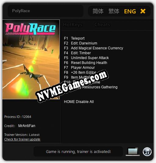 PolyRace: Trainer +11 [v1.3]