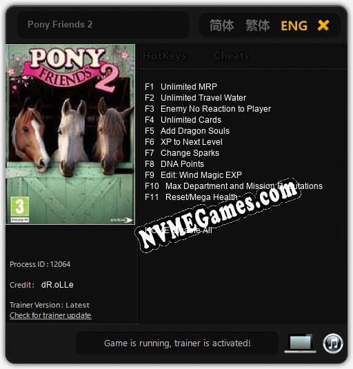 Pony Friends 2: Cheats, Trainer +11 [dR.oLLe]