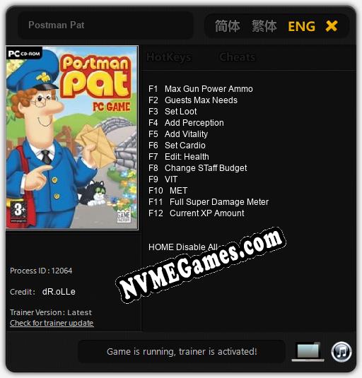 Treinador liberado para Postman Pat [v1.0.7]