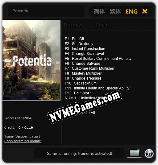 Potentia: Treinador (V1.0.35)