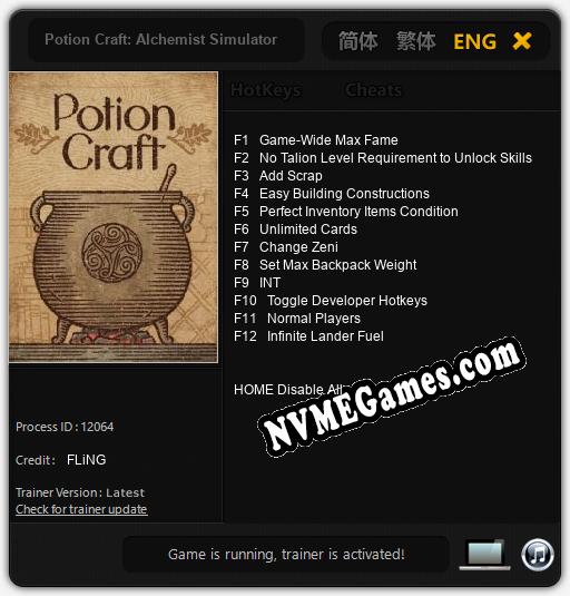 Potion Craft: Alchemist Simulator: Cheats, Trainer +12 [FLiNG]