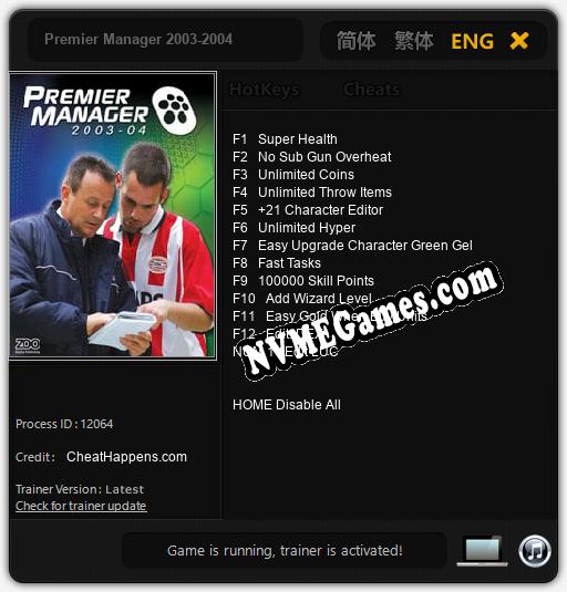 Premier Manager 2003-2004: Treinador (V1.0.95)