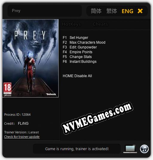Prey: Trainer +6 [v1.4]