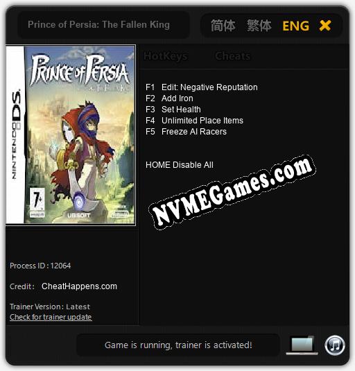 Prince of Persia: The Fallen King: Cheats, Trainer +5 [CheatHappens.com]