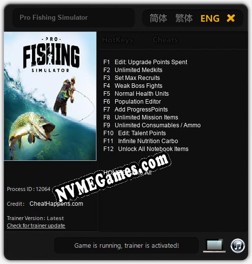 Pro Fishing Simulator: Treinador (V1.0.54)