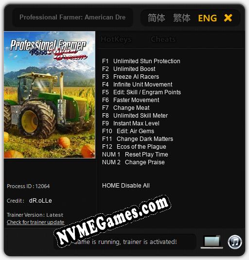 Professional Farmer: American Dream: Treinador (V1.0.9)